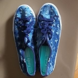 Denim Distressed Sneakers